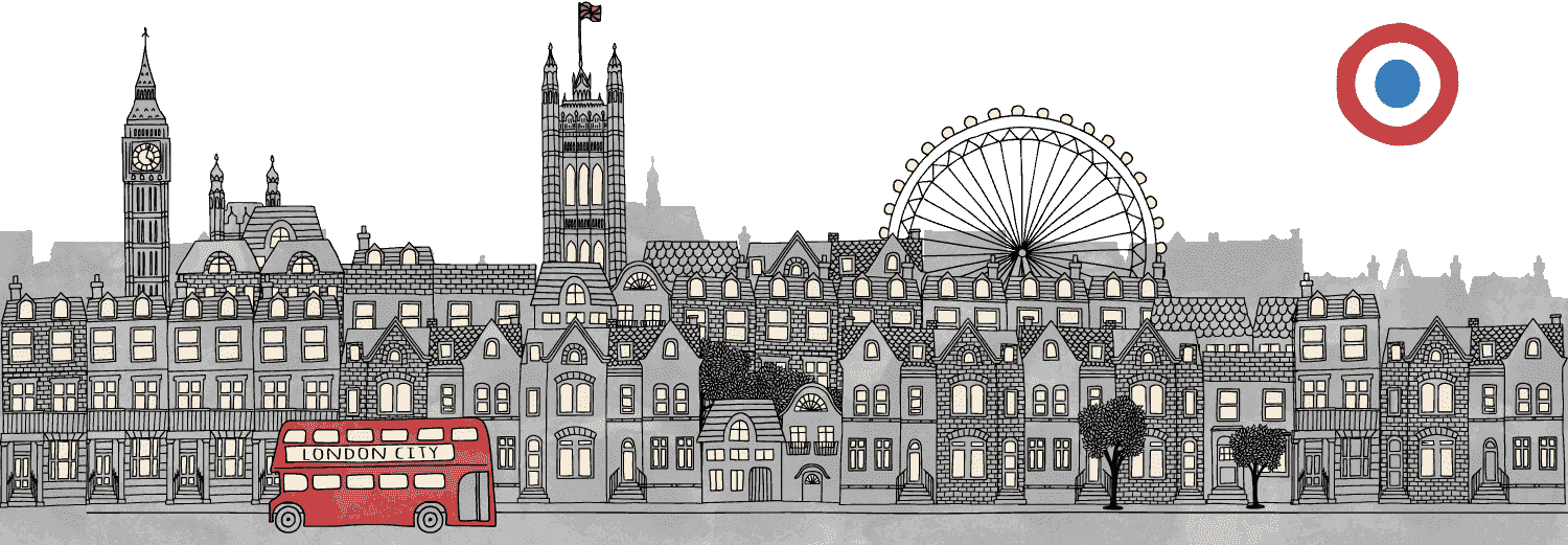 Drawing of london skyline